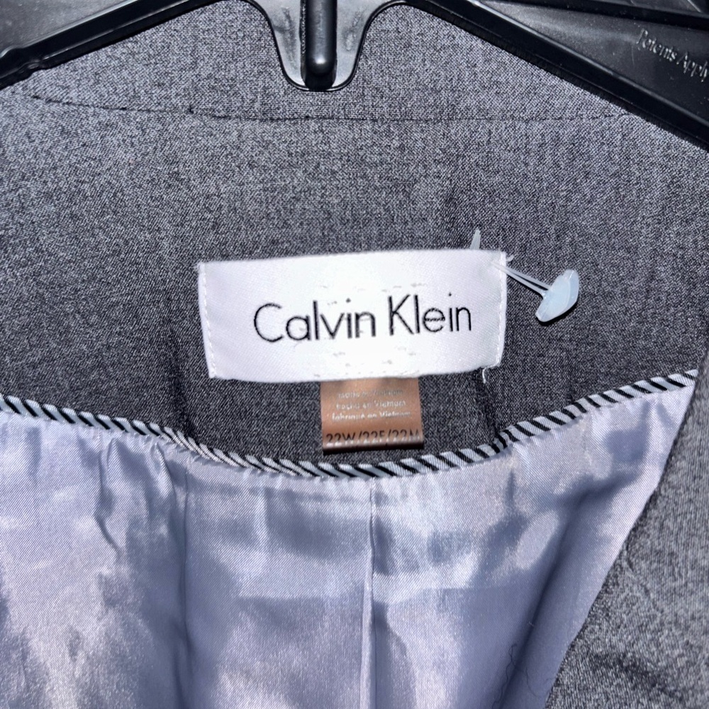 CALVIN KLEIN Business Professional Plus SZ Dark Grey Blazer 22W - Picture 2 of 3